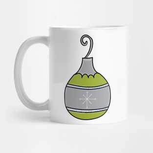 Whimsical Holiday Ball Ornament Illustration Mug